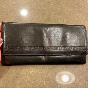 Black leather Pierre Balmain wallet